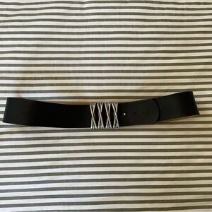 Streets Ahead Black and Silver Women's Belt